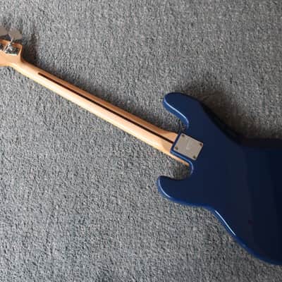 Fender Squier P Bass Blue Body Metallic Gold Pickguard 20th Anniversary Mighty Mite Neck Killer! image 5