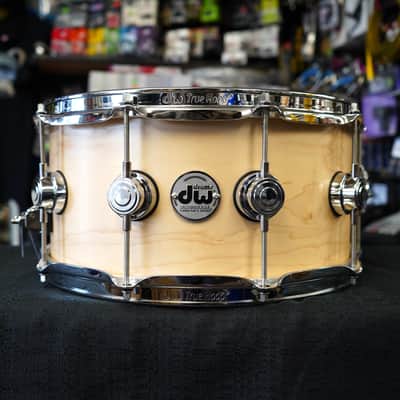 DW USA Collectors Series 6.5x14" Pure Maple SSC Shell With Ring's Snare Drum - Natural Satin Oil w/ Chrome Hardware | DRX26514SSC image 1
