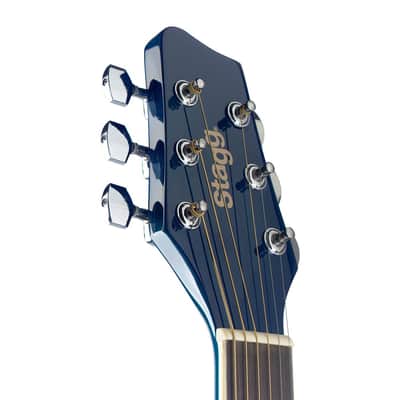 Stagg 4/4 Auditorium Acoustic Guitar - Blue - SA20A BLUE image 3