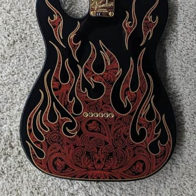 Fender James Burton Telecaster Guitar, Maple Fingerboard, Red Paisley Flames USA image 2
