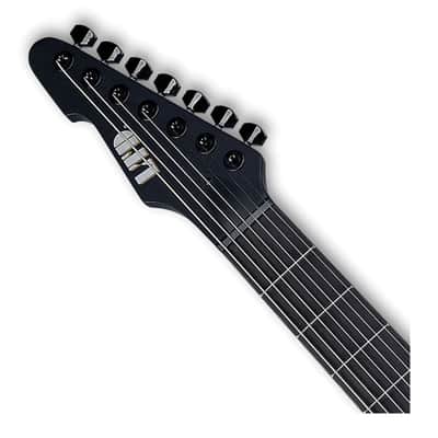 ESP LTD Alex Wade AW-XJ7B Signature 7-Str Baritone Electric Guitar - Black Satin image 4