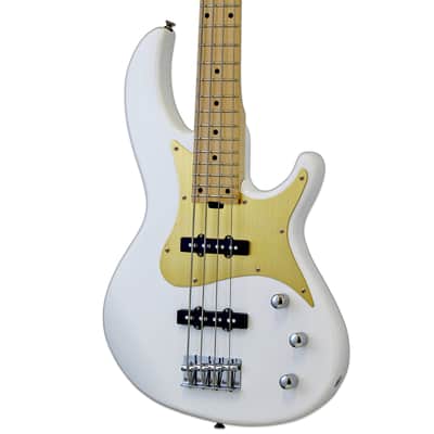 Aria RSB-618/4-WH RSB Series Basswood Body Bolt-On Maple Neck 4-String Electric Bass Guitar image 1