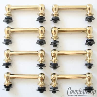 Vintage Style 8x 2 1/8" Gold Plated Tube Lugs Snare/Tom Drum Hardware Parts image 1
