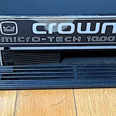 Crown Micro-Tech 1000 Silver & Black Professional 2 Spc Rack Mount Stereo Power Amplifier, Tested image 2