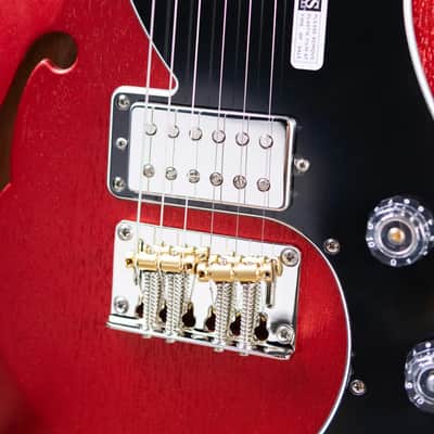 PRS S2 Vela Semi-Hollow Satin Electric Guitar - Red Apple Metallic with Gig Bag image 9