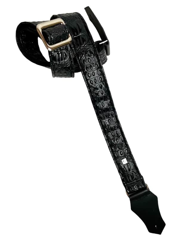 Get'm Get'm Aussie Gator Black Guitar Strap 2" 2025 image 1