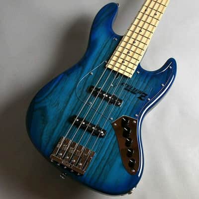 New ATELIER Z JS-5 CUSTOM TP-BLU BST/M 5th Electric Bass Guitar image 2