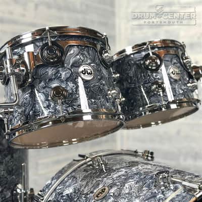 DW Collectors VLT 333 Maple 4pc Drum Set Grey Swirl image 2
