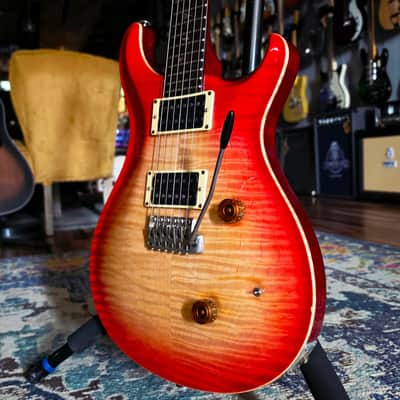 1986 PRS Custom 24 - Birds, Flame Top, Cherry Burst - w/ Case image 2