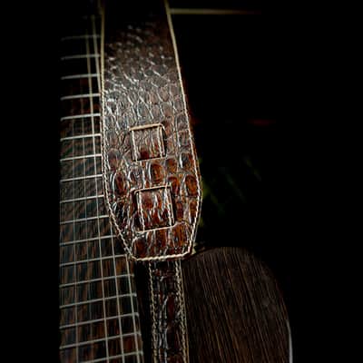 Blue Bell Straps Johnson COCODRILE Strap Exotic Leather One of a Kind Exclusive Al’s Music Factory Collection 2026 - Chocolate Latte image 8