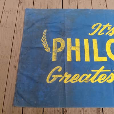 Vintage Circa 1940's Philco Radio "Greatest Year" Trade Show Flag Banner! image 2