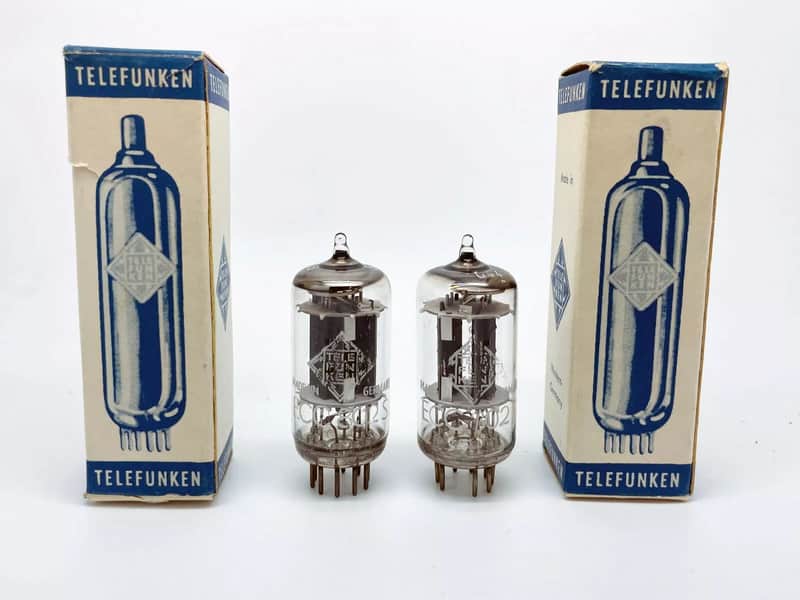 2 x NOS Telefunken ECC802S Test V.STRONG & BALANCED ◇Diamond Triode Vacuum Tubes image 1
