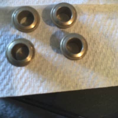 Grover Sta-tite Guitar Tuners Lot, 6 Bass Side, Nickel, 4 Bushings, Circa 1940s image 7