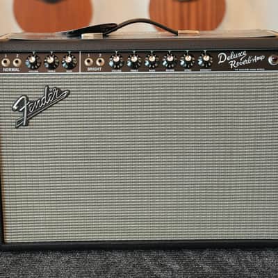 Fender '64 Custom Deluxe Reverb-Amp 2-Channel 20-Watt 1x12" Guitar Combo Black image 1