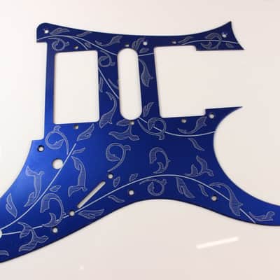 Blue Tree of Life Anodized Aluminum pickguard fits Ibanez (tm) RG550 Jem RG HSH image 1