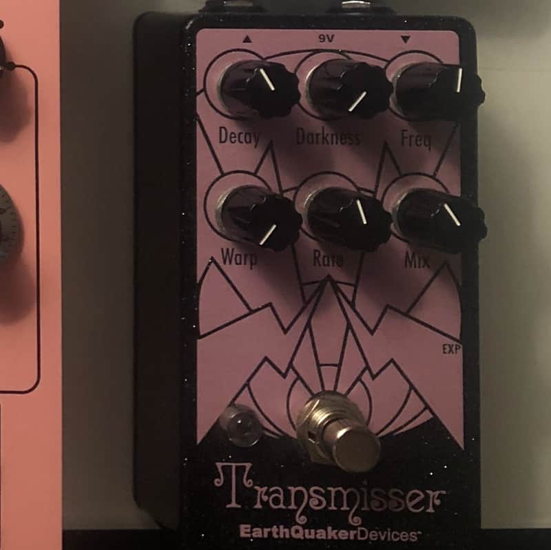 EarthQuaker Devices Transmisser Resonant Reverberator 2017 Black Sparkle / Paste Purple Print image 1
