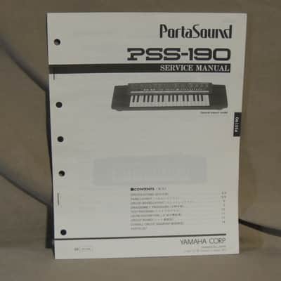 Yamaha PortaSound  PSS-190 Service Manual [Three Wave Music]