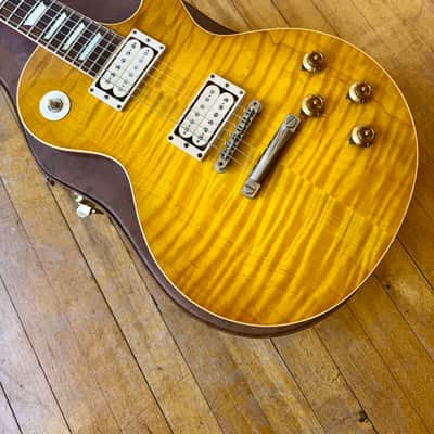 Gibson Custom Shop R9 - 8.4 lb, Rare Hard Rock Maple Top! - Special Order, w/ OHSC + CoA - Lemon Burst, Creamtone A3 Pickups, 2012, '59 Les Paul Reissue image 6