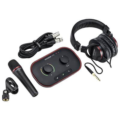 Focusrite Vocaster One USB Audio Interface 2022 - Present - Black image 1