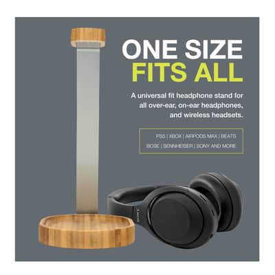 Knox Gear Wooden Headphone Stand (Bamboo Brown) image 16