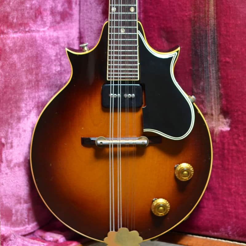 Vintage 1957 Gibson EM-200 solidbody electric florentine mandolin image 1