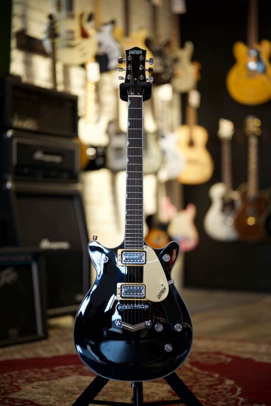 Gretsch G5222 Electromatic Double Jet BT with V-Stoptail 2022 - Present - Black image 1