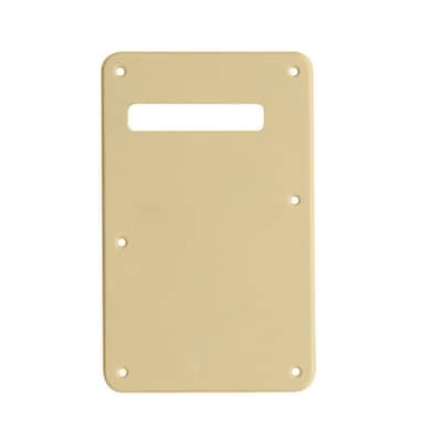 Strat Stratocaster Electric Guitar Back Plate Trem Tremolo cover USA MEX FIT - Parchment image 4