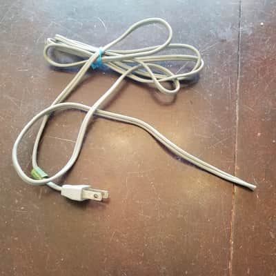 Kawasaki one (1) 117V Power Cord Electric Cable cut Japan Vintage non-polarized grey 1940s-1960s image 2