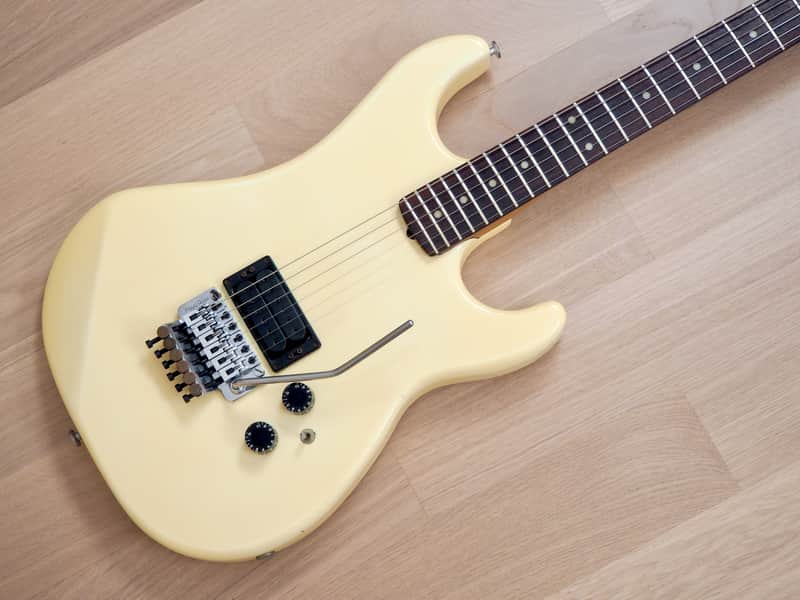 1984 Kramer USA Pacer Special Vintage Electric Guitar Creme w/ Floyd Rose, Case image 1