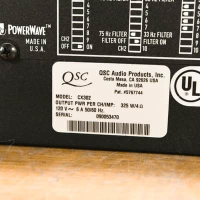 QSC CX302 2-Channel Power Amplifier CG0127G image 10
