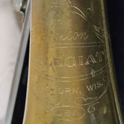 Holton Collegiate Trombone, with case & mouthpiece, USA. Very good condition image 7