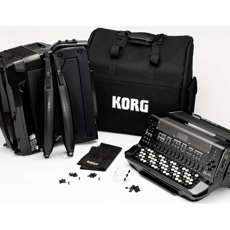 Korg FSUPBMBK Suprema Button Digital Accordian - Black image 1