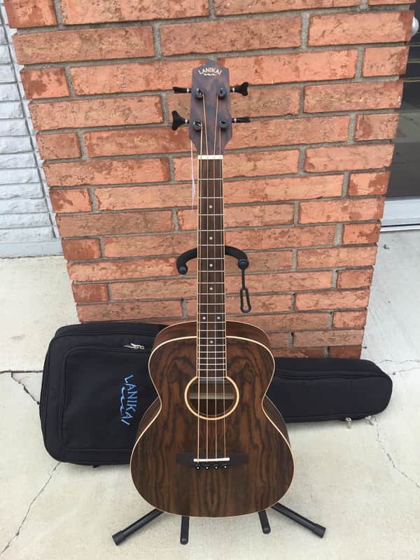 Lanikai Figured Bocote Bass Ukulele with Fishman Pickup and Tuner image 1