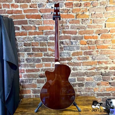 Economy Acoustic Electric 4-String Bass (2010s - Blue) image 5