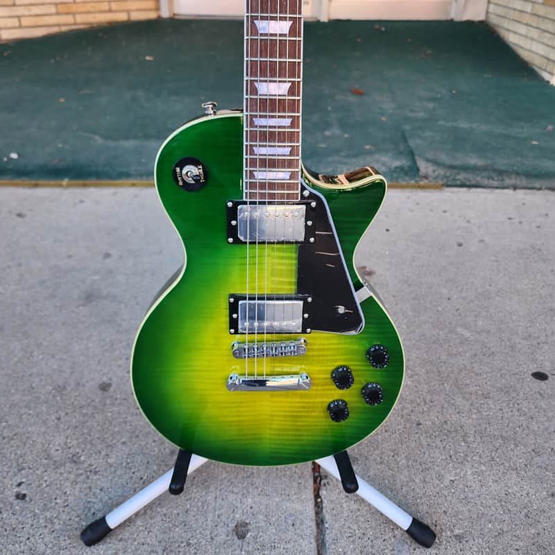 Firefly FFSP Single Cut Electric Guitar - Trans Green Burst image 1