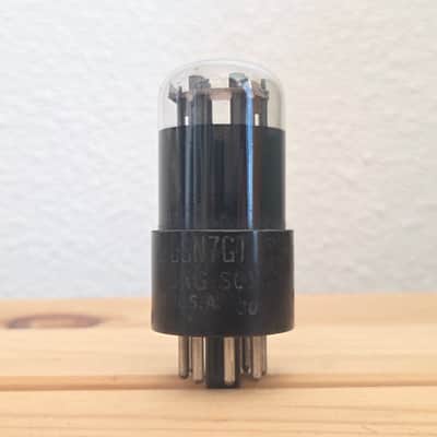 Pair JAN-CTL 6SN7GT VT-231 Tung-Sol Black Glass Round Plate Tubes – Military Spec – Tested Strong image 7
