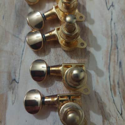 Gotoh 6 in Line Gold MIJ Jpaanese Made Ibanez Style Tuners w/ Mounting hardware image 2