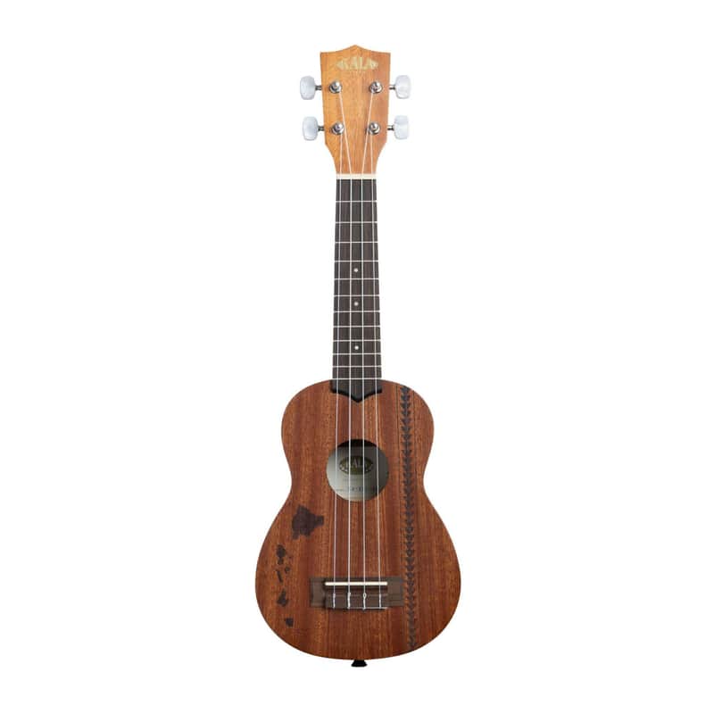 Kala Mahogany 4-String Soprano Ukulele (Hawaiian Islands and Tattoo Band) image 1