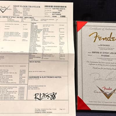 Fender Custom Shop Dennis Galuszka Masterbuilt Empire 67 Stratocaster Journeyman Relic Brazilian RW FB - Sonic Blue #25588 image 15