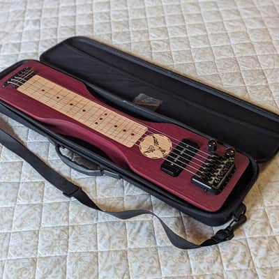 Mini Travel Headless Lap Steel Guitar – Purpleheart & Maple, P90 Pickup, Gig Bag image 6