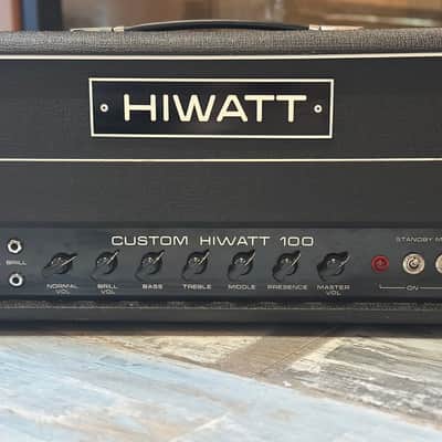 1972 Hiwatt DR103 Custom 100 2-Channel 100-Watt Guitar Amp Head 1969 - 1984 - Black image 3