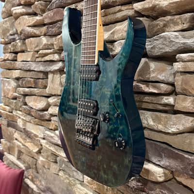 Ibanez USRG30-TG USA Custom RG - Transparent Blue w/ Non-Original Gig Bag image 4