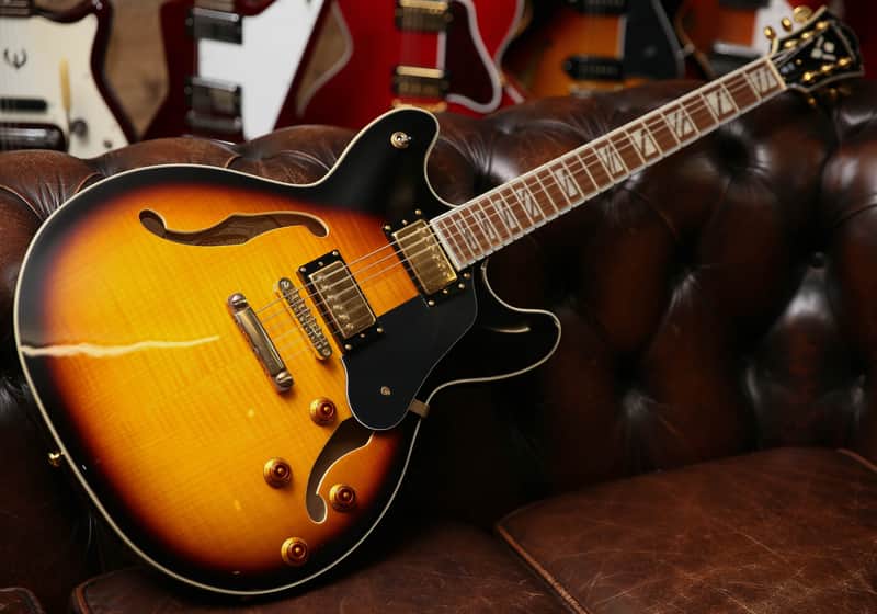 Washburn HB35 Hollow Body Tobacco Sunburst image 1