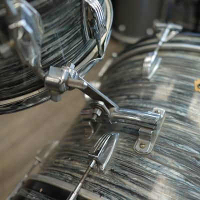 Vintage 60s Ludwig 2-Piece Shell Pack 13/20 (Blue Oyster Pearl) image 9