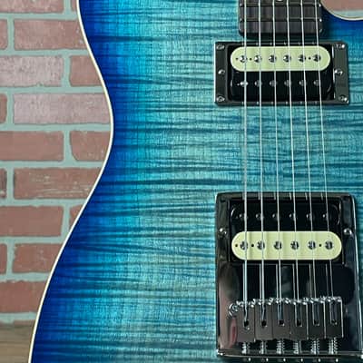 Schecter USA Custom Shop PT Custom HH Electric Guitar - Trans Sky Blue (New-Old Stock) image 3