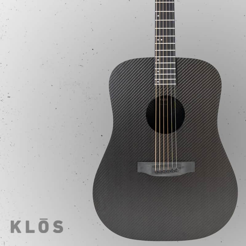 Refurbished KLOS Full Carbon Dreadnought Guitar - Acoustic Electric K&K image 1