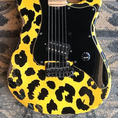 Friedman USA Custom Shop Vintage S Strat Guitar in Yellow & Black Leopard with extras image 7