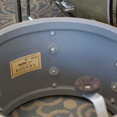 1960 Rogers "Swingtime" Sparkling Silver Pearl Drum Kit image 12
