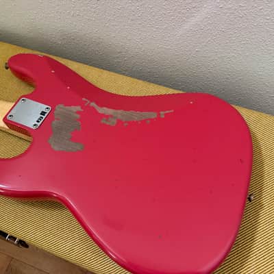 2021 Fender Custom Shop Pino Palladino Precision Bass Fiesta Red with Case Candy image 4