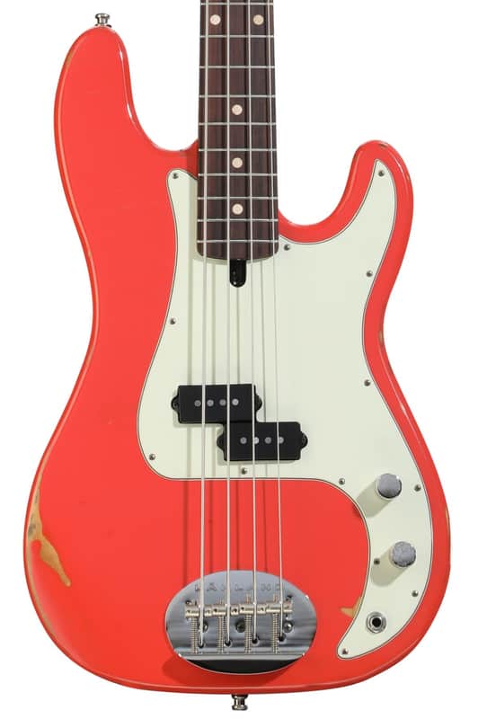 Lakland USA Classic 44-64 Bass Guitar - Aged Fiesta Red image 1